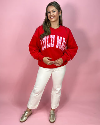 Lulu Mac Pretty in Gingham Red Sweatshirt - All About You Boutique & Gifts