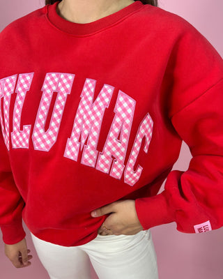 Lulu Mac Pretty in Gingham Red Sweatshirt - All About You Boutique & Gifts