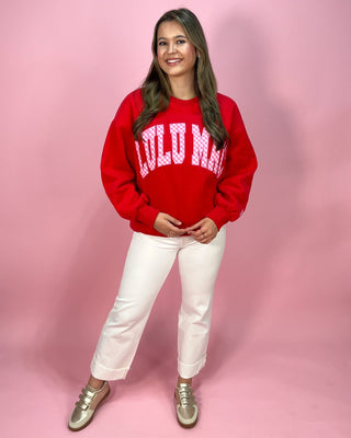 Lulu Mac Pretty in Gingham Red Sweatshirt - All About You Boutique & Gifts