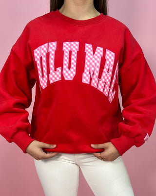 Lulu Mac Pretty in Gingham Red Sweatshirt - All About You Boutique & Gifts