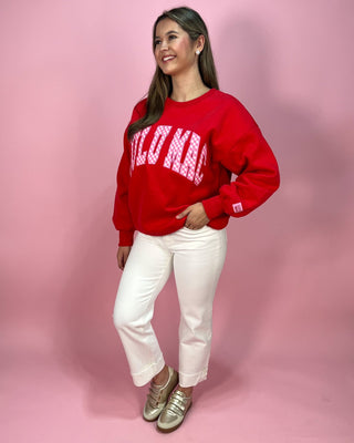 Lulu Mac Pretty in Gingham Red Sweatshirt - All About You Boutique & Gifts