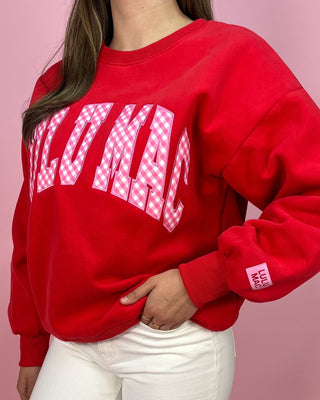 Lulu Mac Pretty in Gingham Red Sweatshirt - All About You Boutique & Gifts