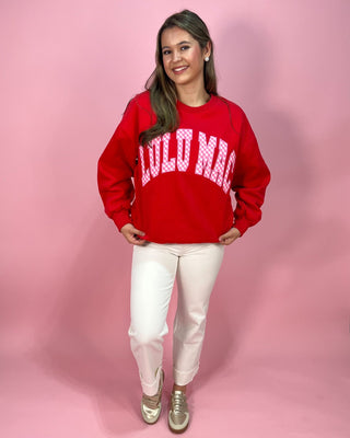 Lulu Mac Pretty in Gingham Red Sweatshirt - All About You Boutique & Gifts