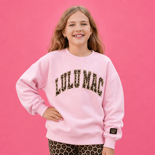 Lulu Mac Youth Paisley Pink Leopard Crew Neck - All About You