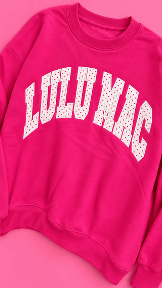 Lulu Mac Youth Sweetheart Pink Polka Dot Crewneck - All About You