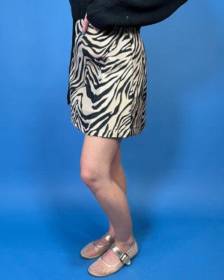 Metallic Magic Tiger Print Mini Skirt - All About You