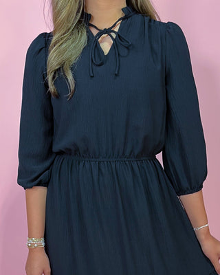 Midnight Grace Black Midi Tiered Dress - All About You Boutique & Gifts