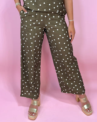 Mocha Dot Brown Pant Set - All About You Boutique & Gifts