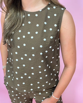 Mocha Dot Brown Pant Set - All About You Boutique & Gifts