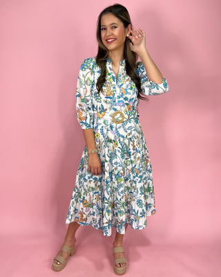 Morningside Meadow Floral Print Midi Dress - All About You