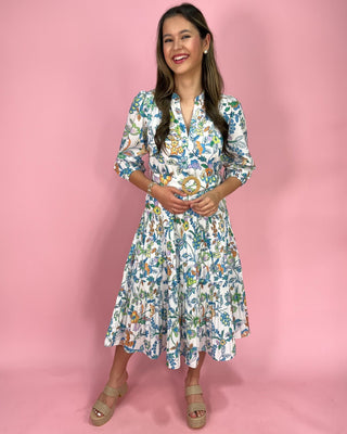 Morningside Meadow Floral Print Midi Dress - All About You