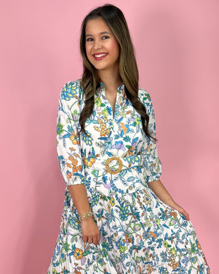 Morningside Meadow Floral Print Midi Dress - All About You