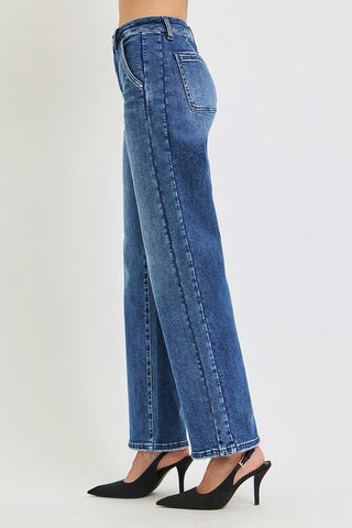 PLUS Allie TC HR Wide Leg Dark Wash Jeans - All About You