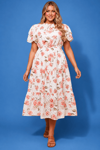 PLUS Blushing Garden Eyelet Dress - All About You
