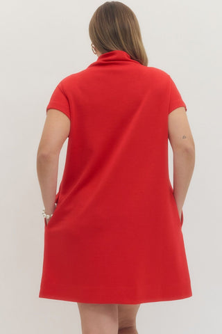 PLUS Cherry On Top Mock Neck Dress - All About You