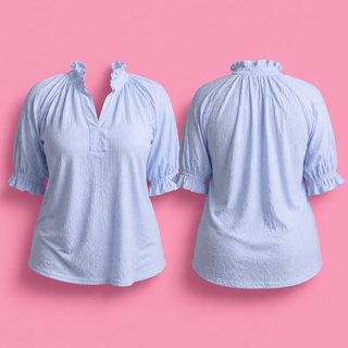 PLUS Coastal Breeze Blue Stripe Top - All About You Boutique & Gifts
