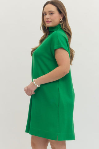PLUS Grab & Go Green Cap Sleeve Dress - All About You
