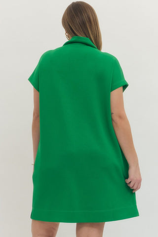 PLUS Grab & Go Green Cap Sleeve Dress - All About You