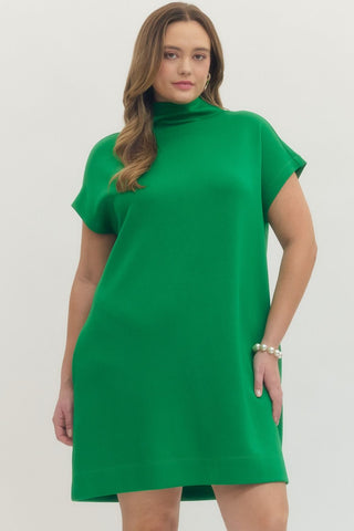 PLUS Grab & Go Green Cap Sleeve Dress - All About You