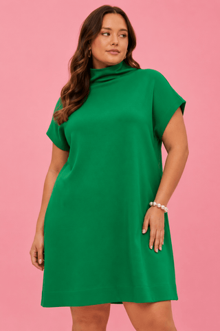 PLUS Grab & Go Green Cap Sleeve Dress - All About You