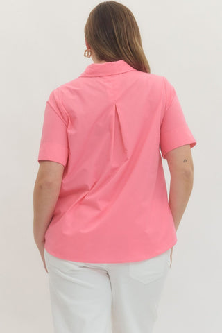 PLUS Misses Main Event Collared Statement Top *More Colors* - All About You