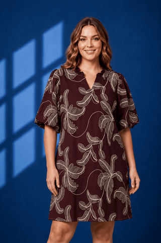 PLUS Mulberry Meadow Embroidered Floral Puff Sleeve Dress - All About You