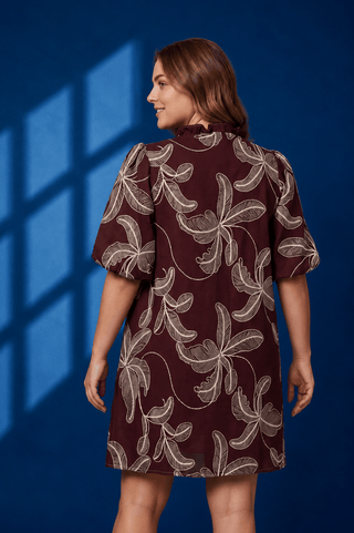 PLUS Mulberry Meadow Embroidered Floral Puff Sleeve Dress - All About You