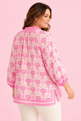 PLUS Pink Palm Beach Bloom Top - All About You