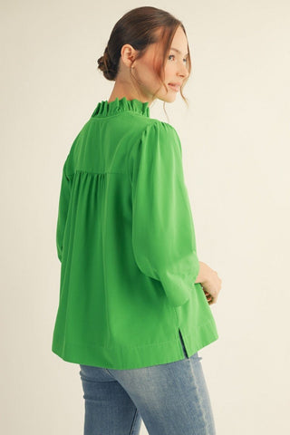 PLUS Shamrock Chic Green V - Neck Top - All About You