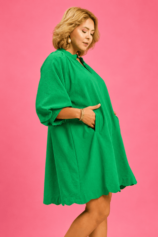 PLUS Talk Of The Town Green Dress - All About You
