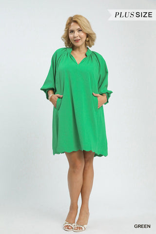 PLUS Talk Of The Town Green Dress - All About You