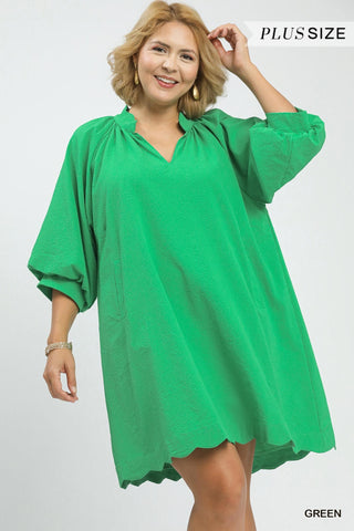 PLUS Talk Of The Town Green Dress - All About You