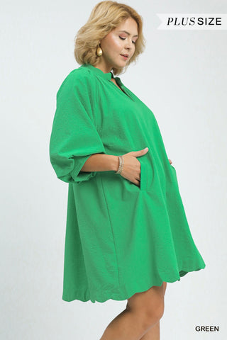 PLUS Talk Of The Town Green Dress - All About You