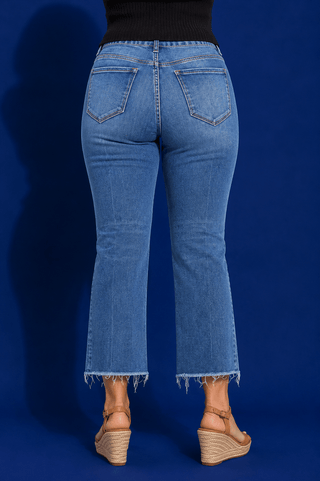 PLUS The Layla HR Kick Flare Raw Hem Jeans - All About You