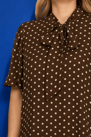 PLUS Timeless Charm Polka Dot Tie Top - All About You