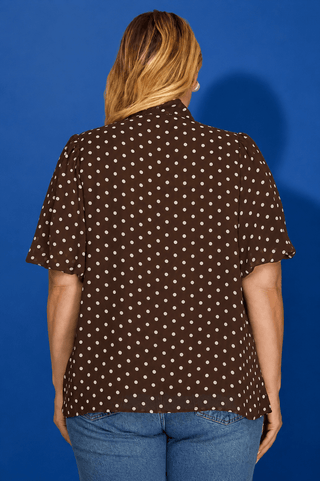PLUS Timeless Charm Polka Dot Tie Top - All About You