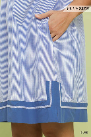PLUS True Blue Classic Pinstripe Dress - All About You