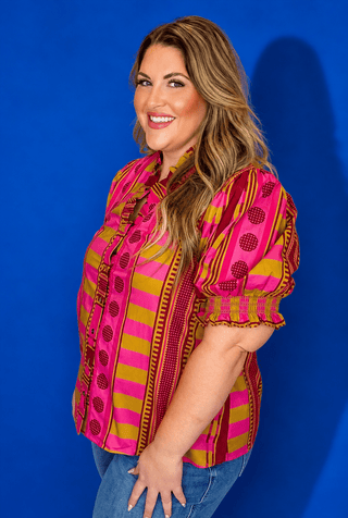 PLUS Weekend Wander Mixed Print Top - All About You