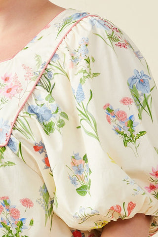 PLUS Wildflower Waltz Puff Sleeve Top - All About You