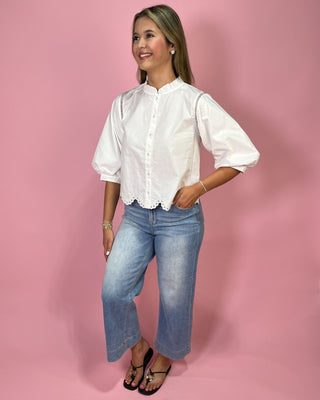 Pretty Little Detail White Top - All About You