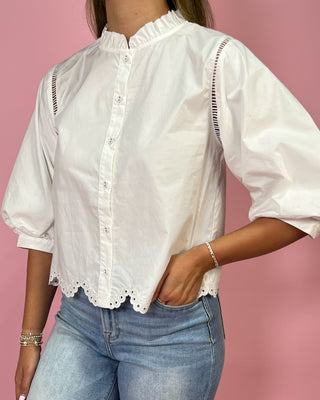 Pretty Little Detail White Top - All About You