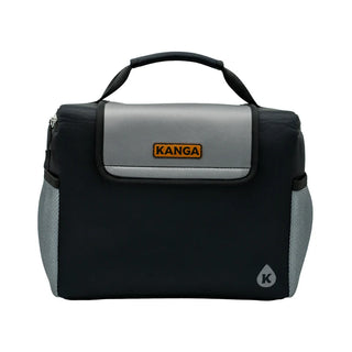 Black and gray bag with Kanga logo on a white background