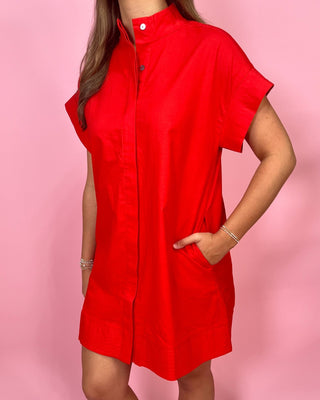 Red Hot Moment Button Up Dress - All About You Boutique & Gifts