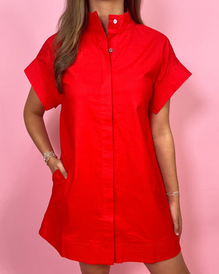 Red Hot Moment Button Up Dress - All About You Boutique & Gifts