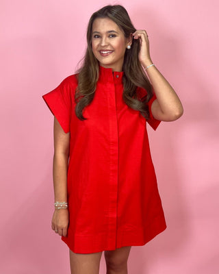 Red Hot Moment Button Up Dress - All About You Boutique & Gifts