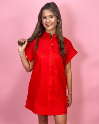Red Hot Moment Button Up Dress - All About You Boutique & Gifts