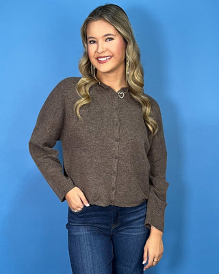 Relaxed Knit Rolled Hem Button Up Sweater Cardigan *More Colors* - All About You