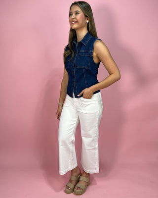 Rodeo Ready Dark Wash Denim Vest - All About You Boutique & Gifts