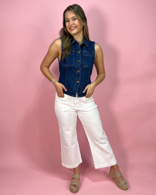 Rodeo Ready Dark Wash Denim Vest - All About You Boutique & Gifts
