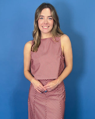 Rosie Lane Stripe Crop Top & Midi Skirt Set - All About You